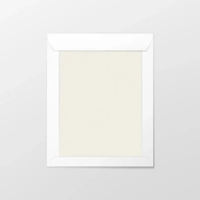 Papprückwandtaschen 400 x 500 mm weißes Kraftpapier  